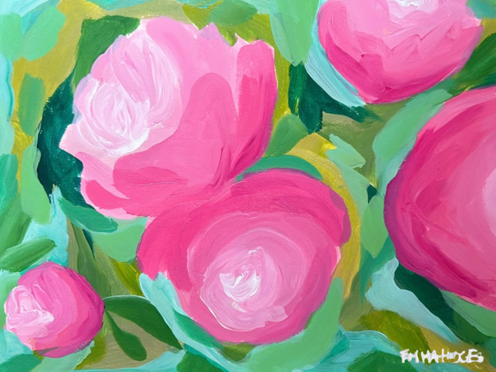 Emma's Roses Acrylic Tray