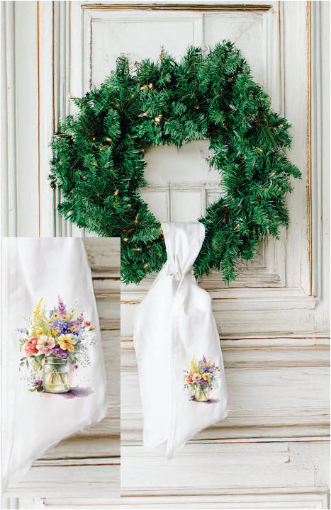 Jar of Flowers Wreath Sash