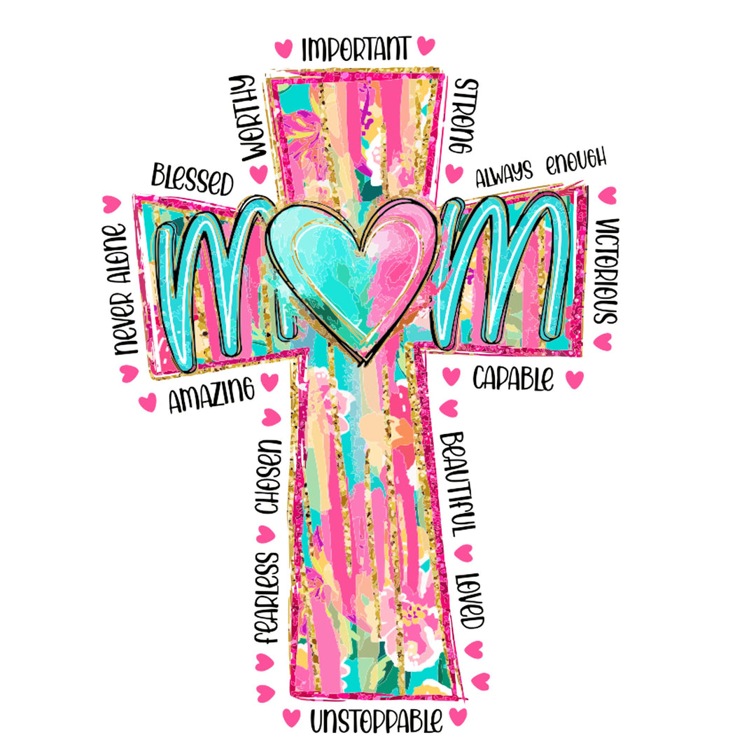 CHRISTIAN MOM CROSS TEA TOWEL