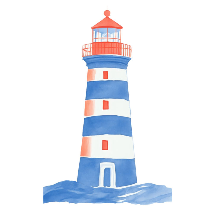 Red White and Blue Lighthouse Wreath Sash