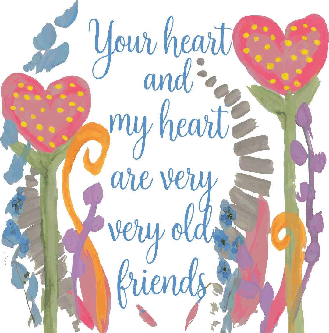 Your Heart and My Heart Tea Towel