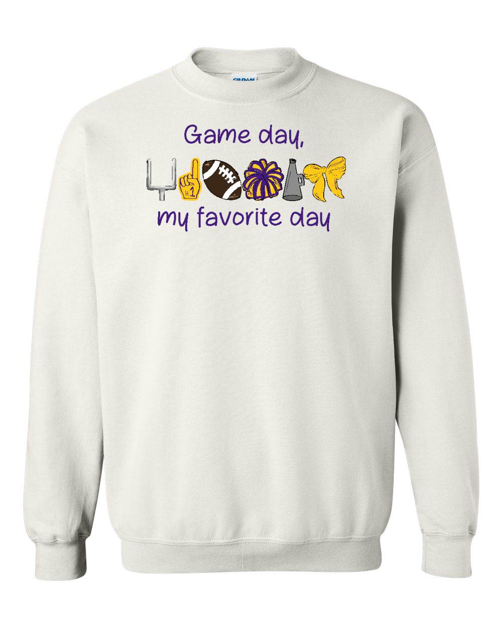 GAMEDAY - MY FAVORITE DAY CREW NECK SWEATSHIRT