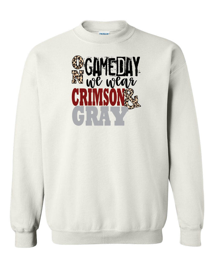 ON GAMEDAY WE WEAR (PICK YOUR COLORS) CREW NECK SWEATSHIRT