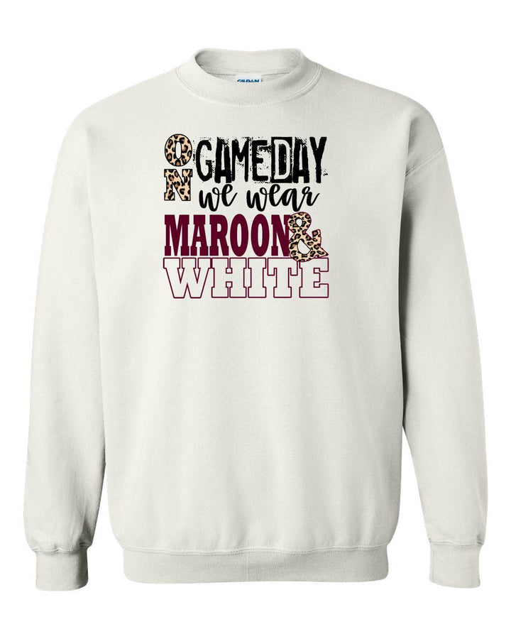 ON GAMEDAY WE WEAR (PICK YOUR COLORS) CREW NECK SWEATSHIRT