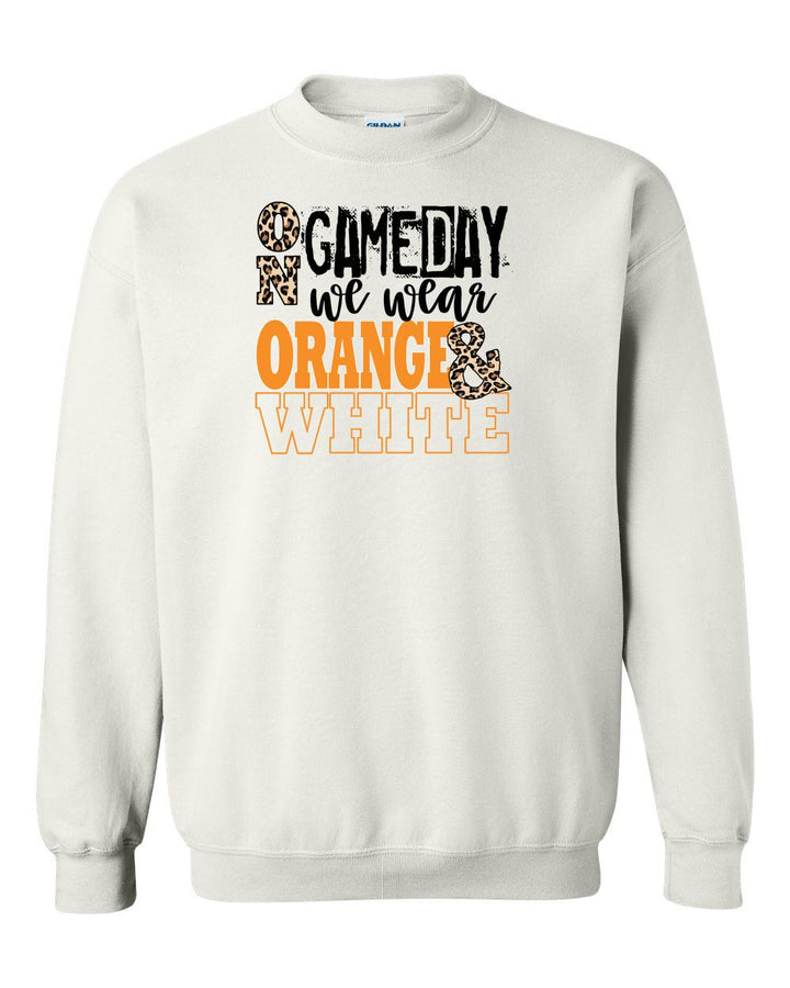 ON GAMEDAY WE WEAR (PICK YOUR COLORS) CREW NECK SWEATSHIRT