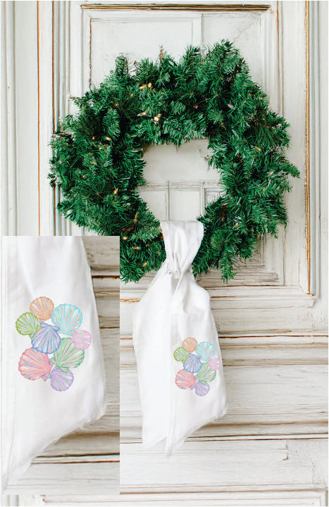 HALEY'S PASTEL SCALLOP SHELL #6 WREATH SASH