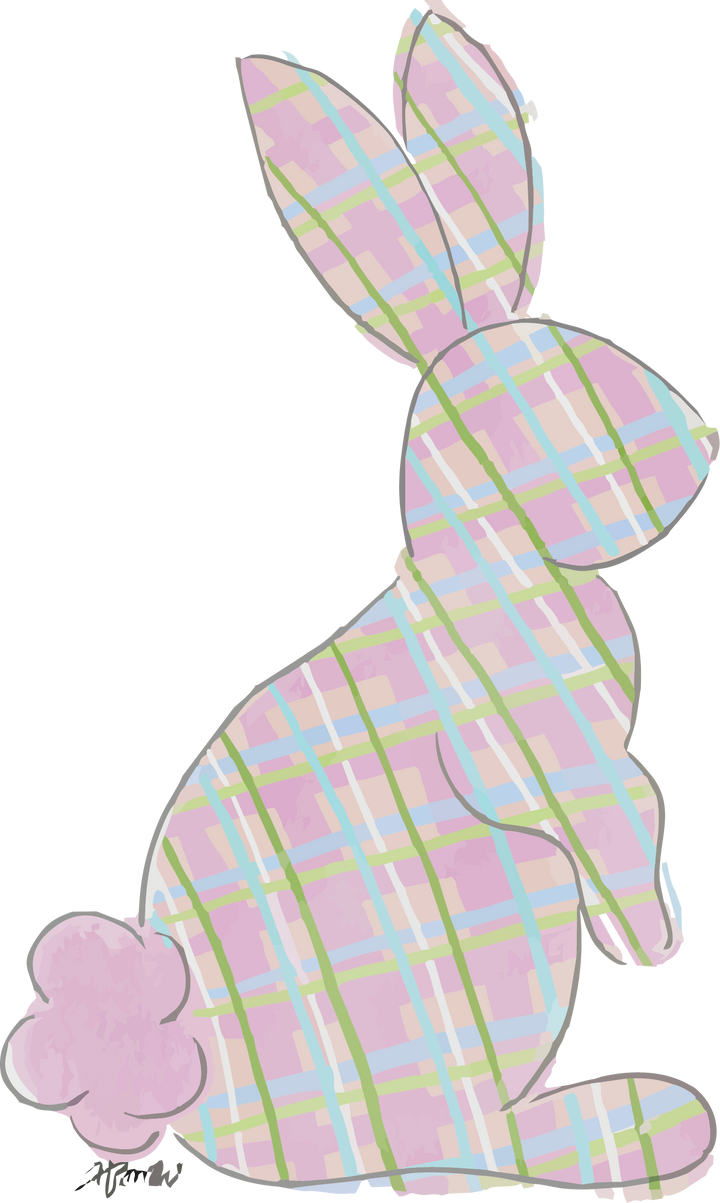 HALEY'S PLAID BUNNY #8 WREATH SASH
