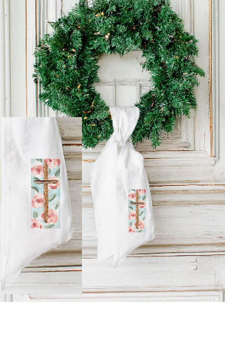 Haley's Gold Cross Wreath Sash
