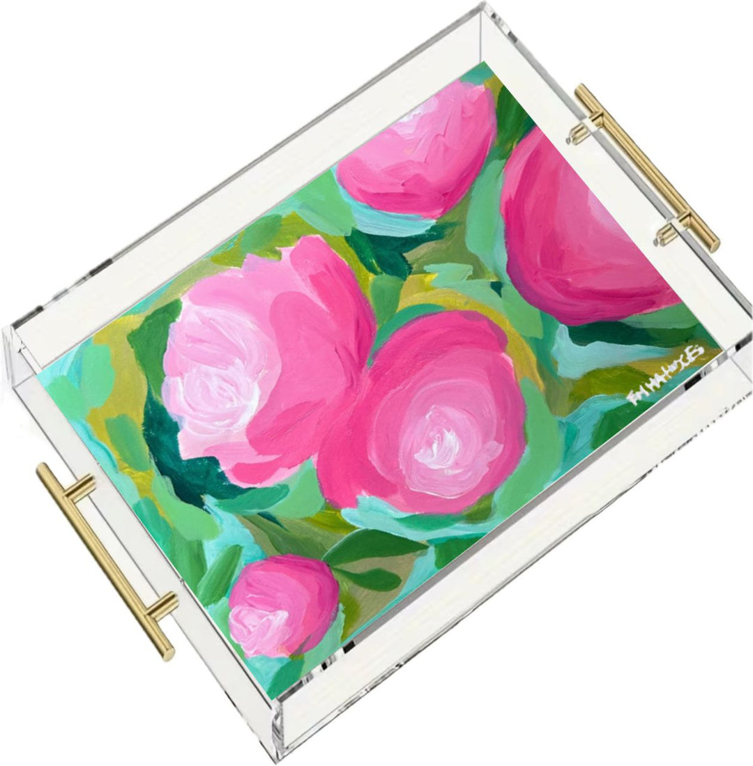 Emma's Roses Acrylic Tray