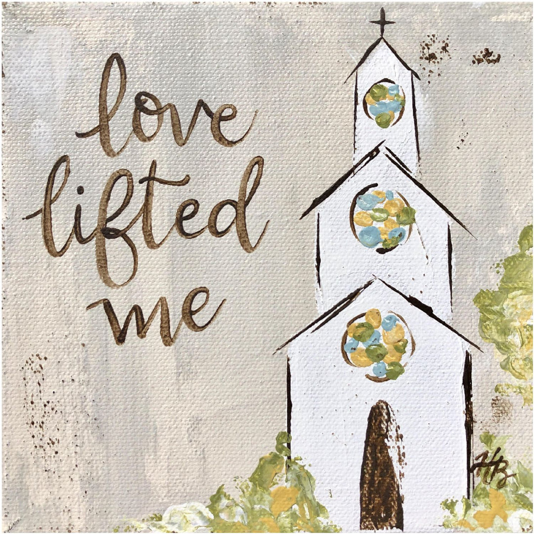Haley's Love Lifted Me Church Tea Towel
