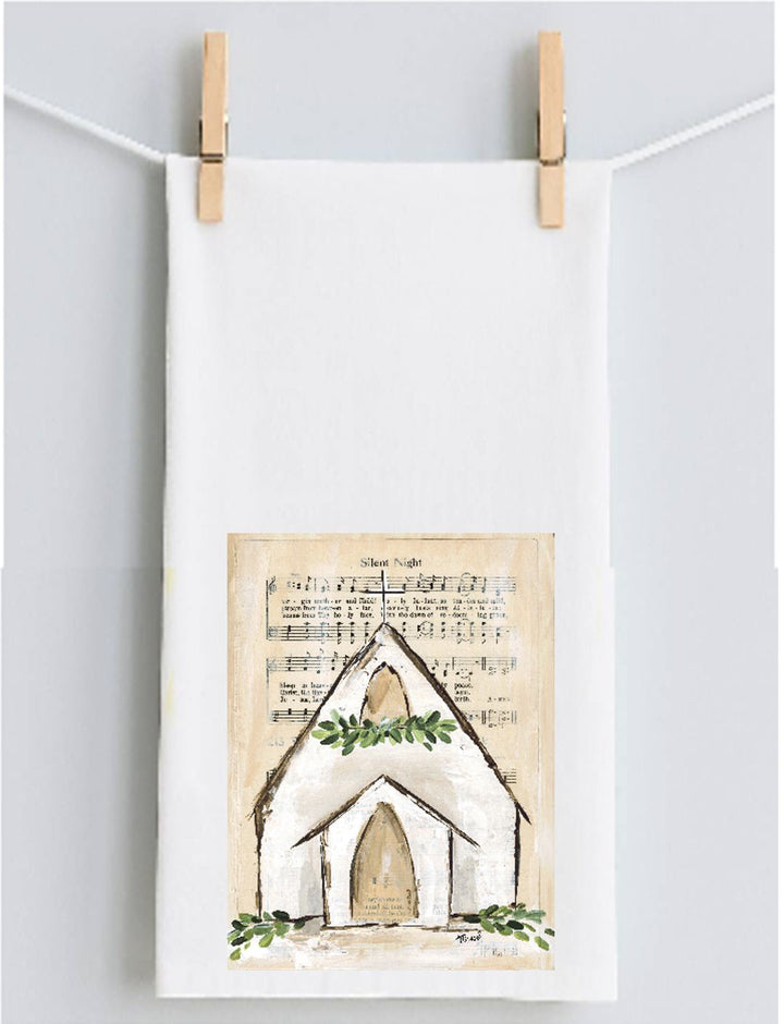 Haley's Silent Night Church Tea Towel