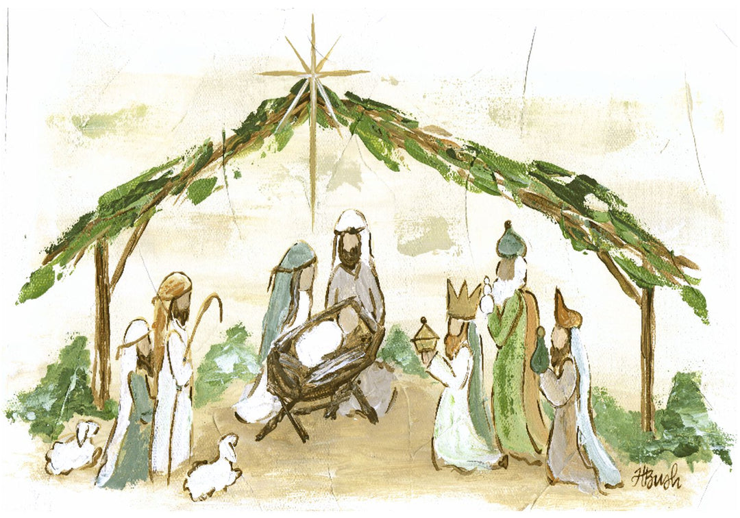Nativity Green 14x20 Lumbar Pillow