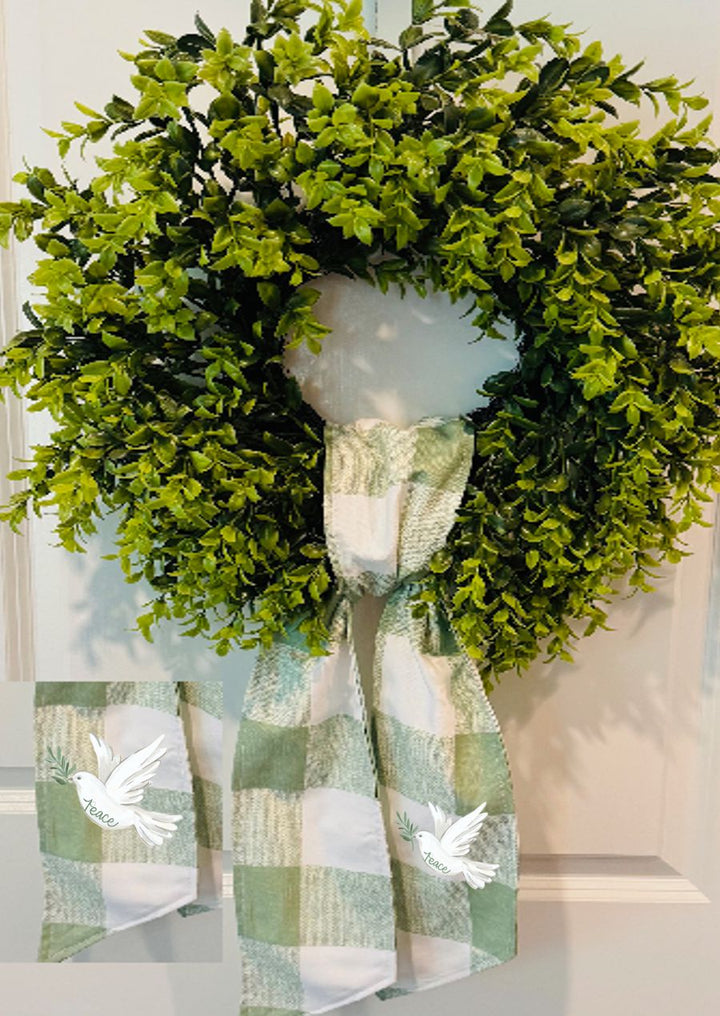 Haley's Peace Dove Wreath Sash