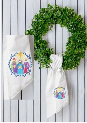 Haley's Colorful Wisemen Wreath Sash