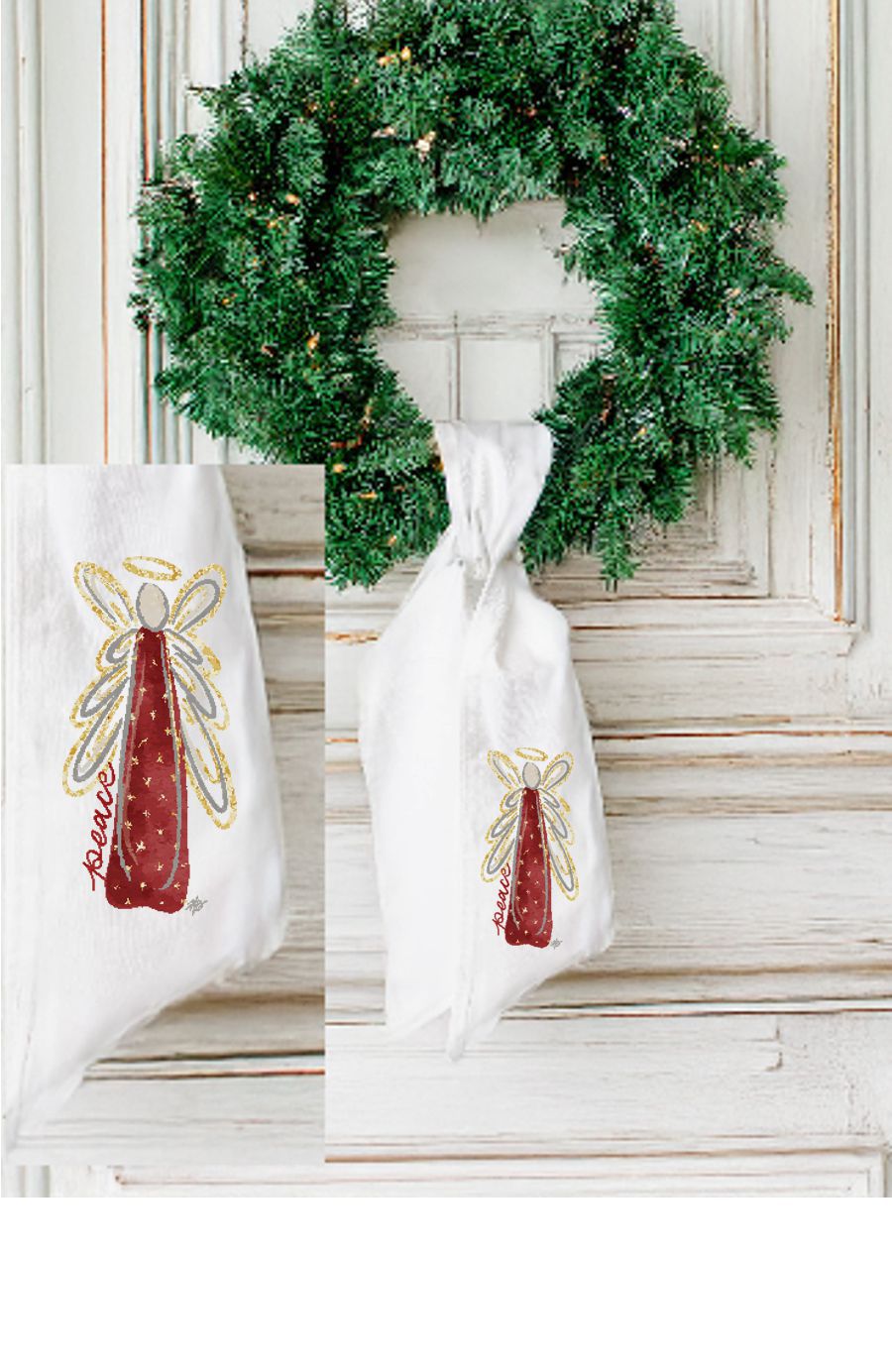 Haley's Ruby Peace Angel Wreath Sash