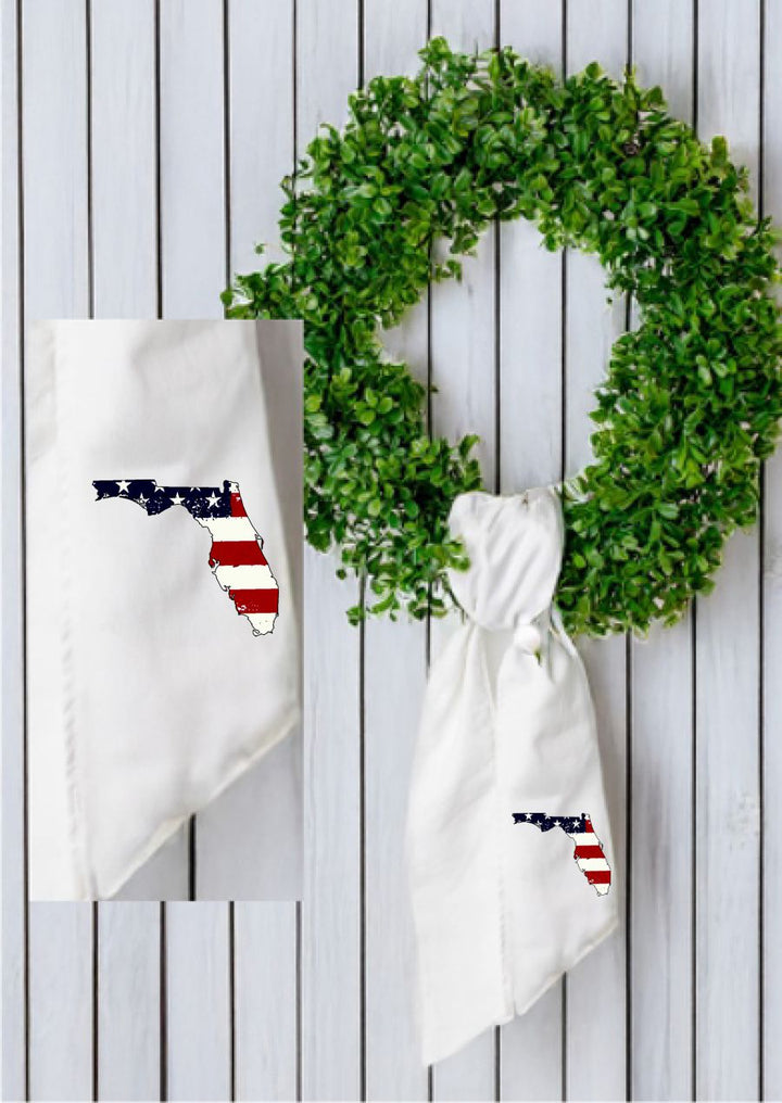 USA Flag State Florida Wreath Sash