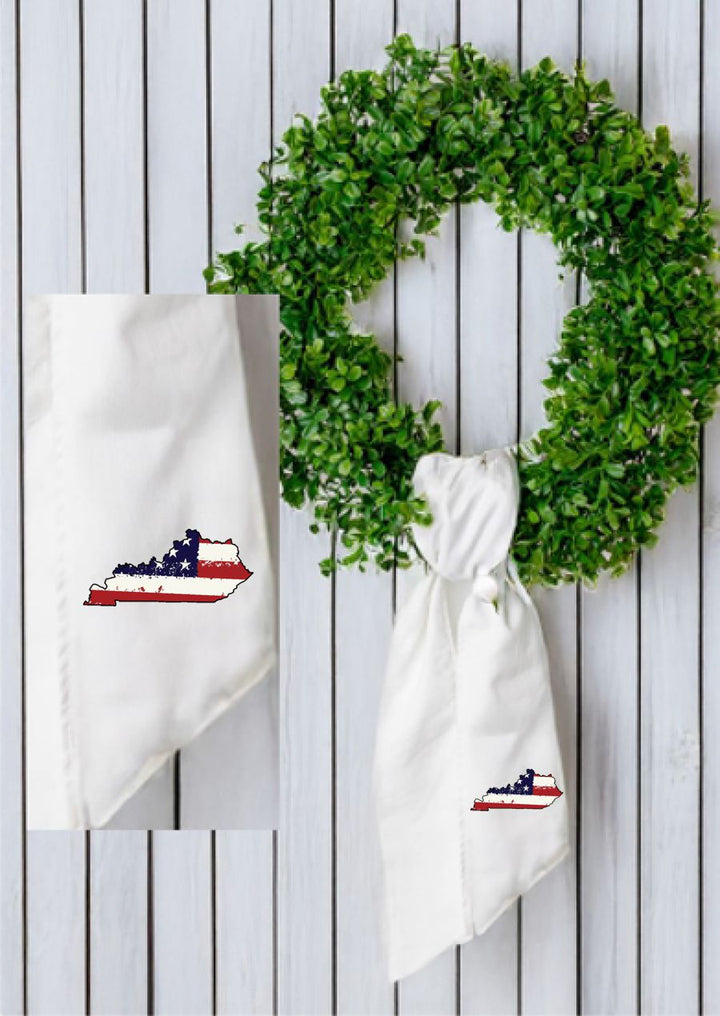 USA Flag State Kentucky Wreath Sash