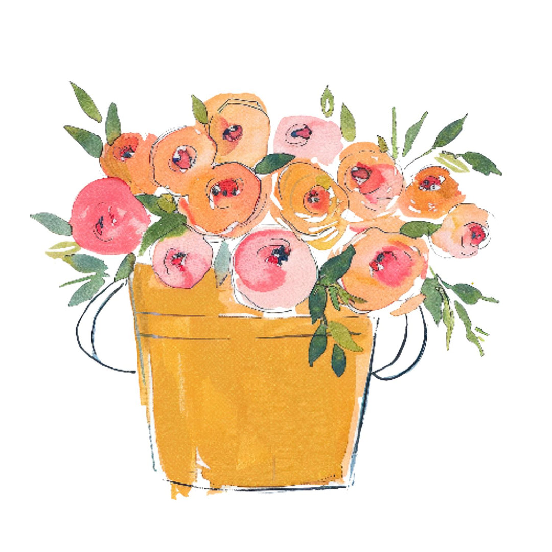 Cottage Garden Roses Tea Towel