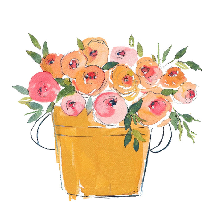 Cottage Garden Roses Tea Towel