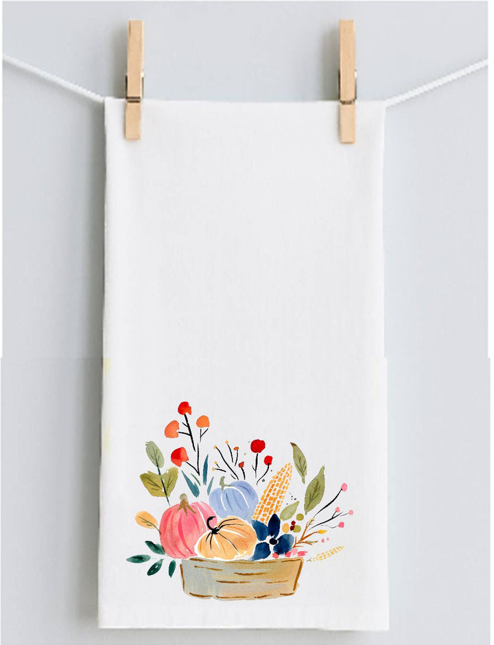 Harvest Blooms Tea Towel