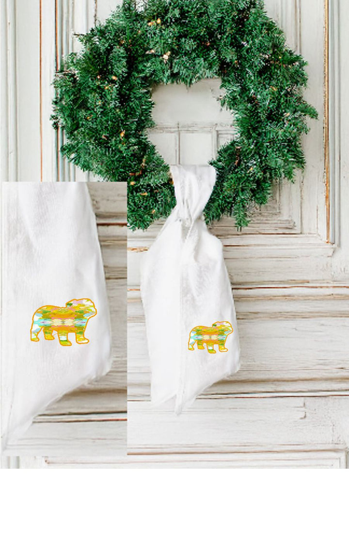 Abstract Bulldog Wreath Sash