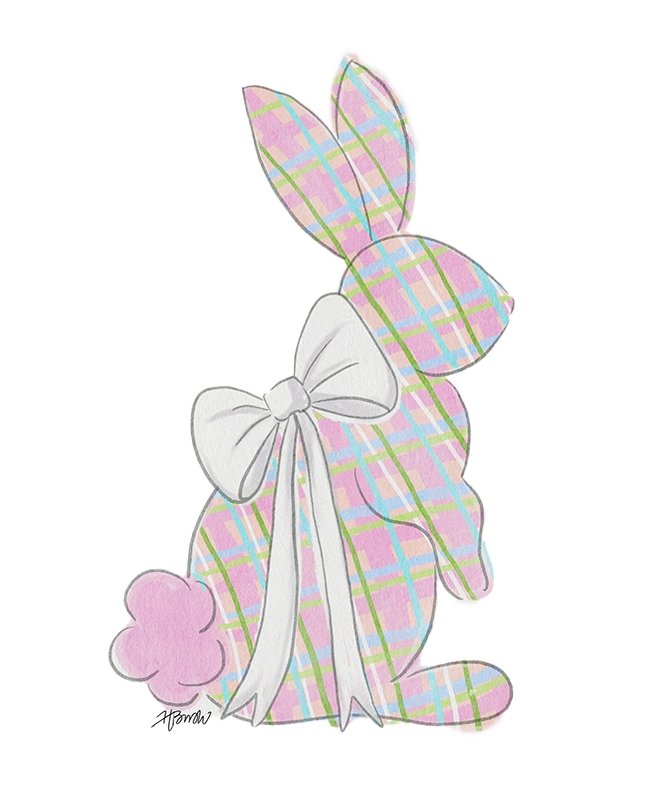 HALEY'S PLAID BUNNY BOW SHORT-SLEEVE TSHIRT