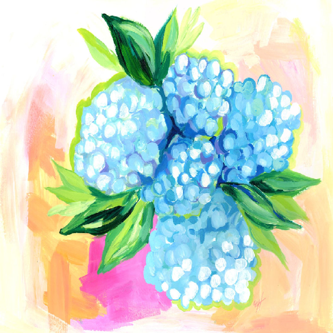 Emma Hydrangea in Pink Tea Towel