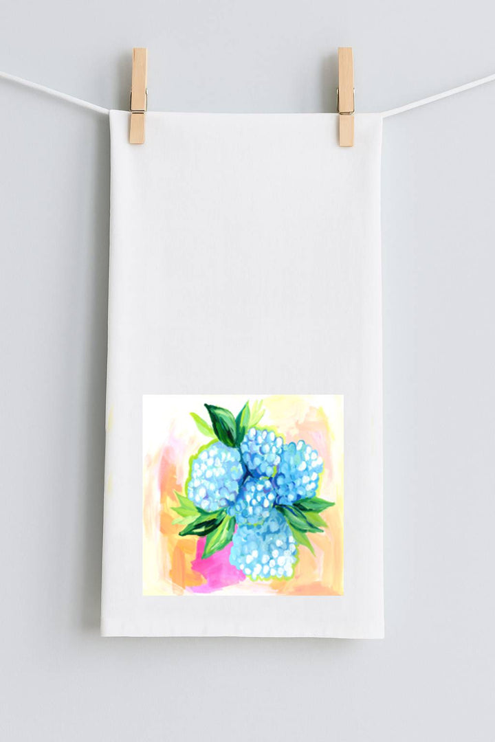 Emma Hydrangea in Pink Tea Towel