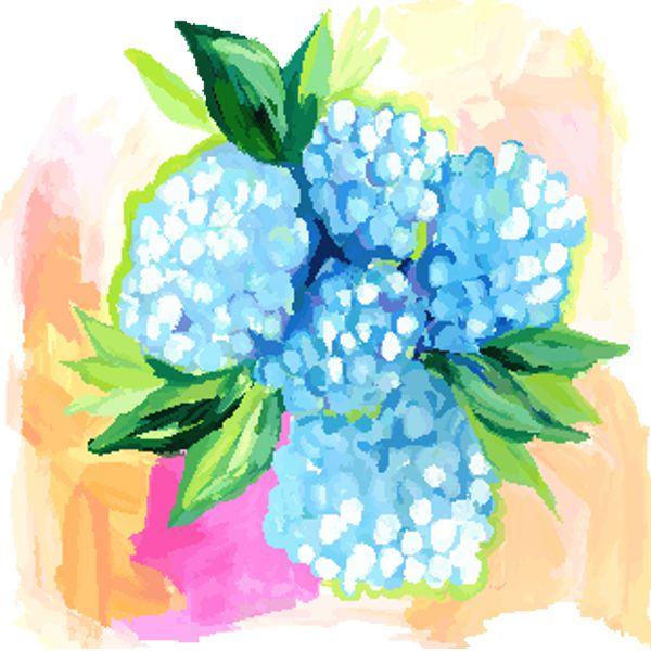 Emma's Hydrangeas in Pink Wreath Sash