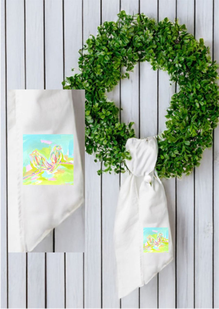 Emma's Abstract  Birds Wreath Sash
