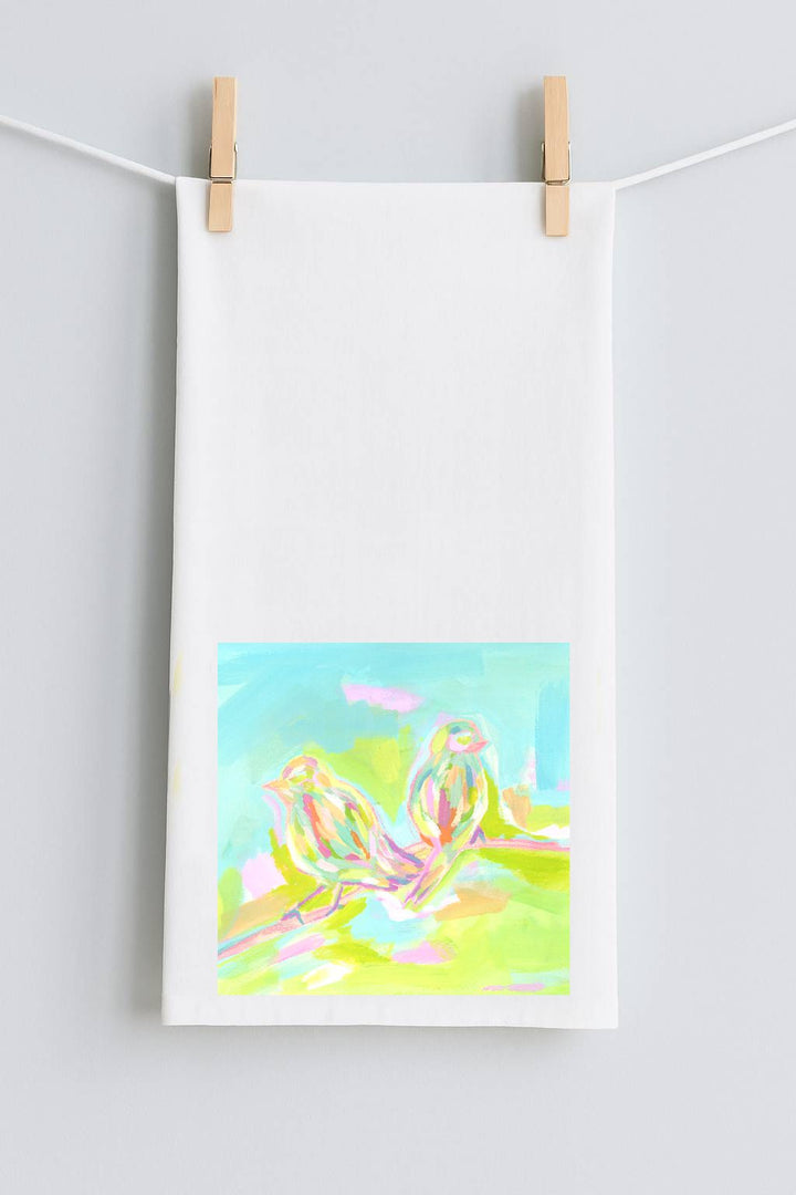 Emma Abstract Birds Tea Towel