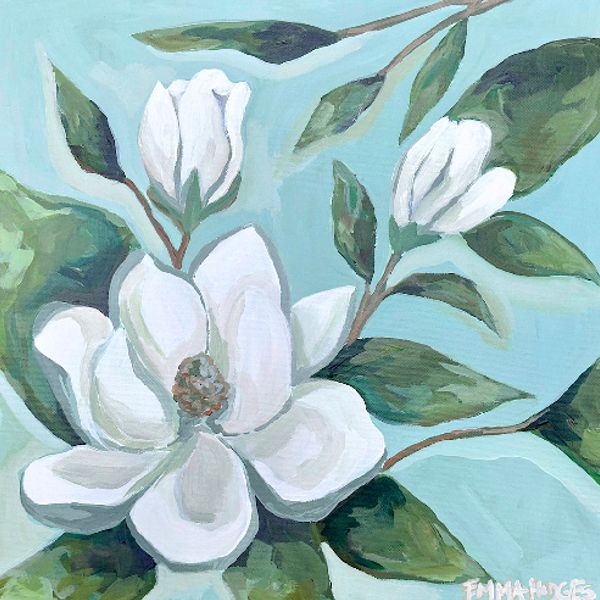 Emma's Magnolia Branch Wreath Sash
