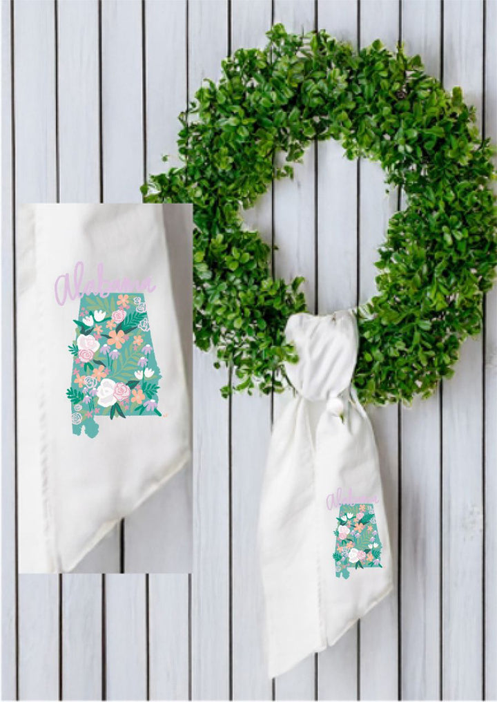 Emma's Southern State Alabama Wreath Sash