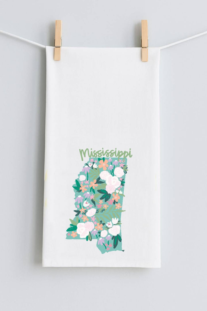 Emma's Southern State MIssissippi Tea Towel