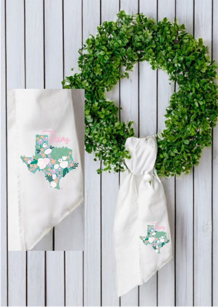 Emma's Southern State Texas Wreath Sash