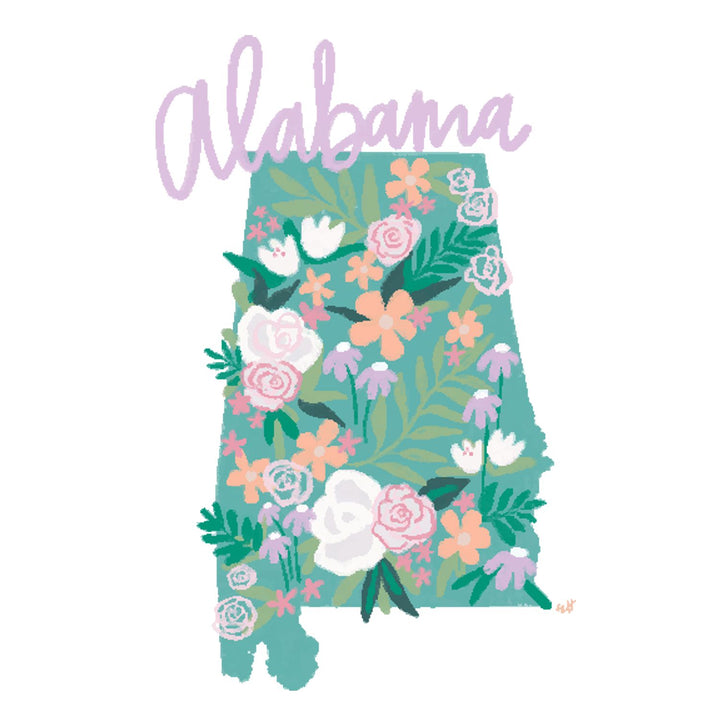 Emma's Southern State Alabama Wreath Sash