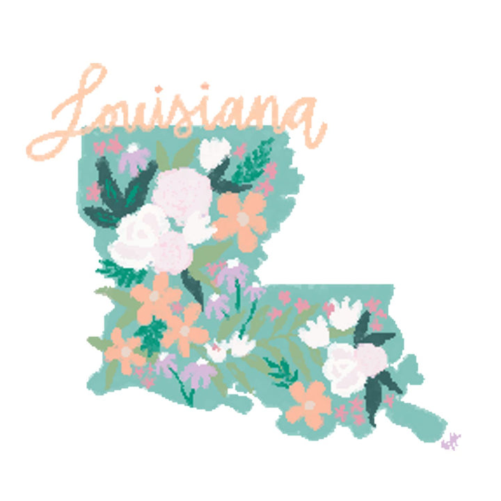 Emma's Southern State Louisiana Wreath Sash