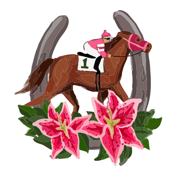 EMMALEE DERBY HORSESHOE WREATH SASH