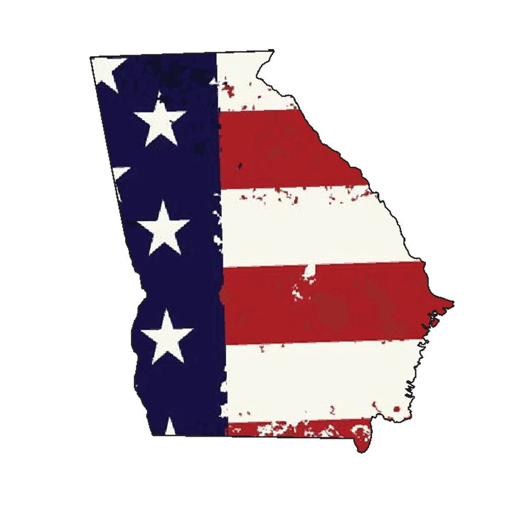 USA Flag State Georgia Tea Towel