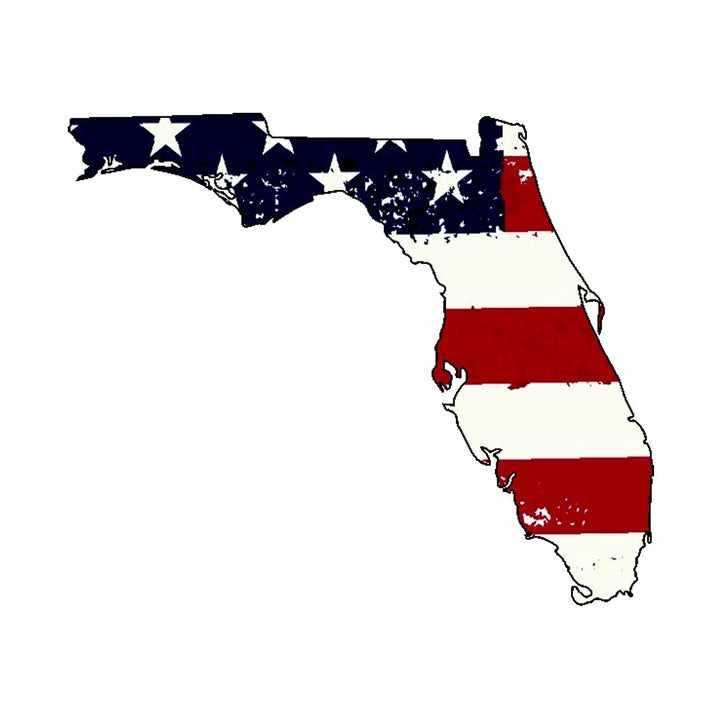 USA Flag State Florida Tea Towel