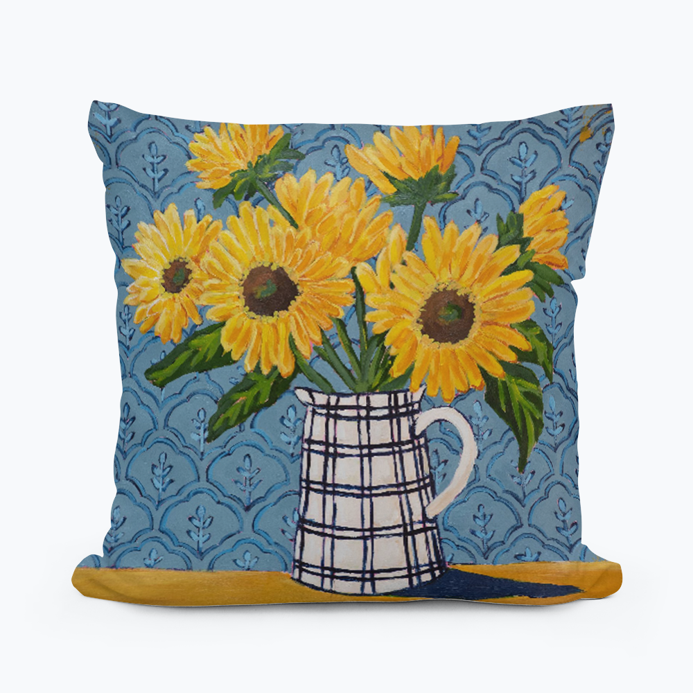 Jennifer Cottage Sunflowers pillow