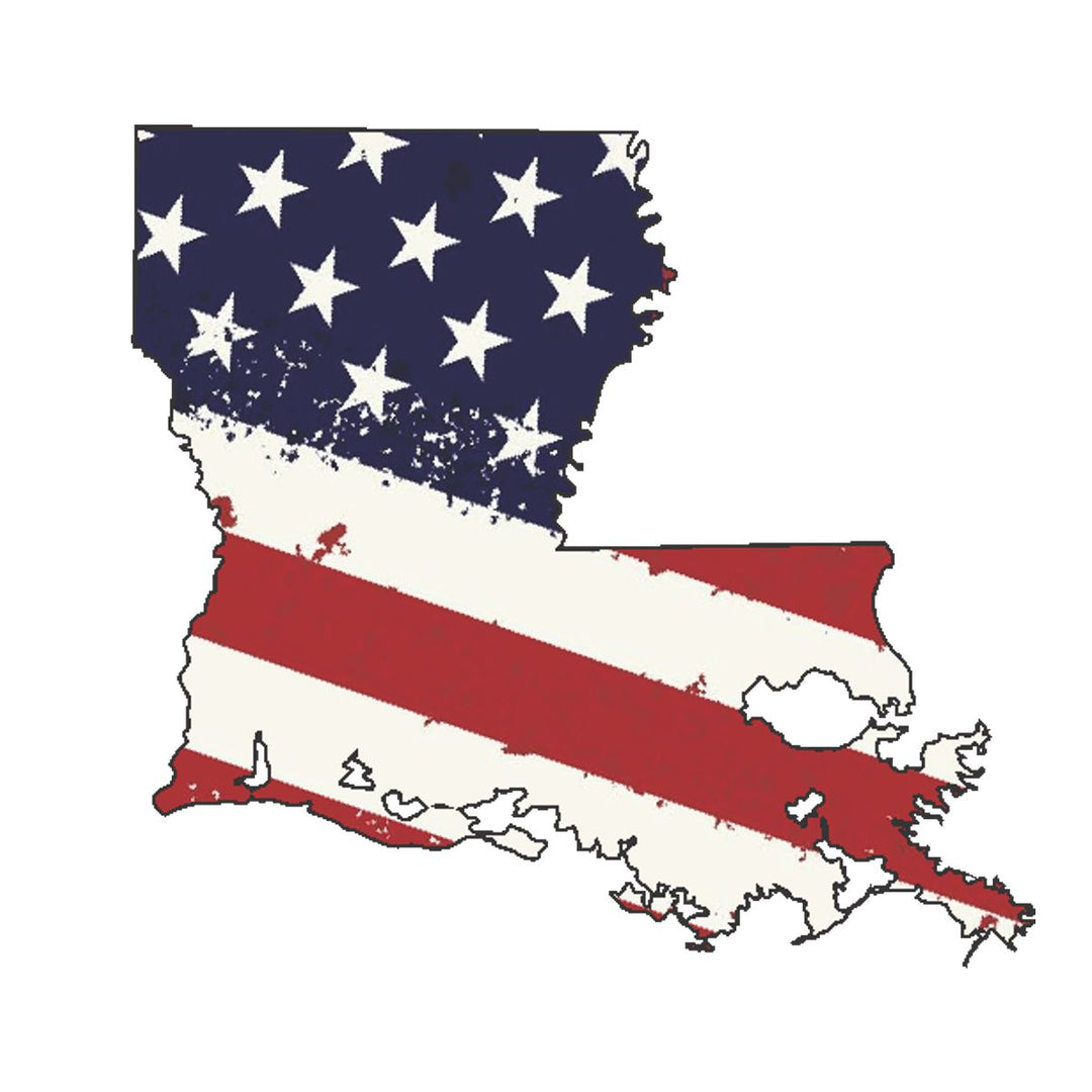 USA Flag State Louisiana Wreath Sash