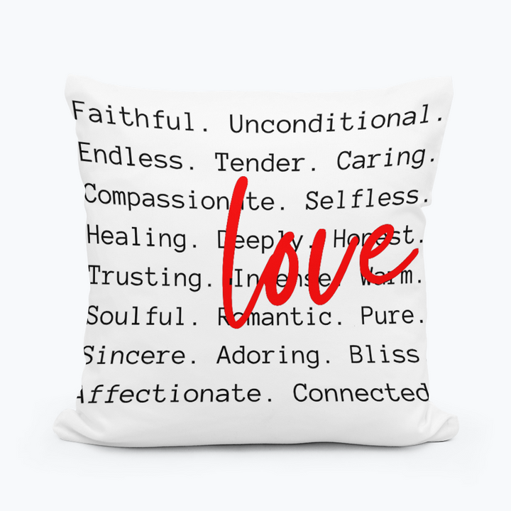 Love Words Square Pillow